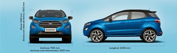 las medidas del ford ecosport