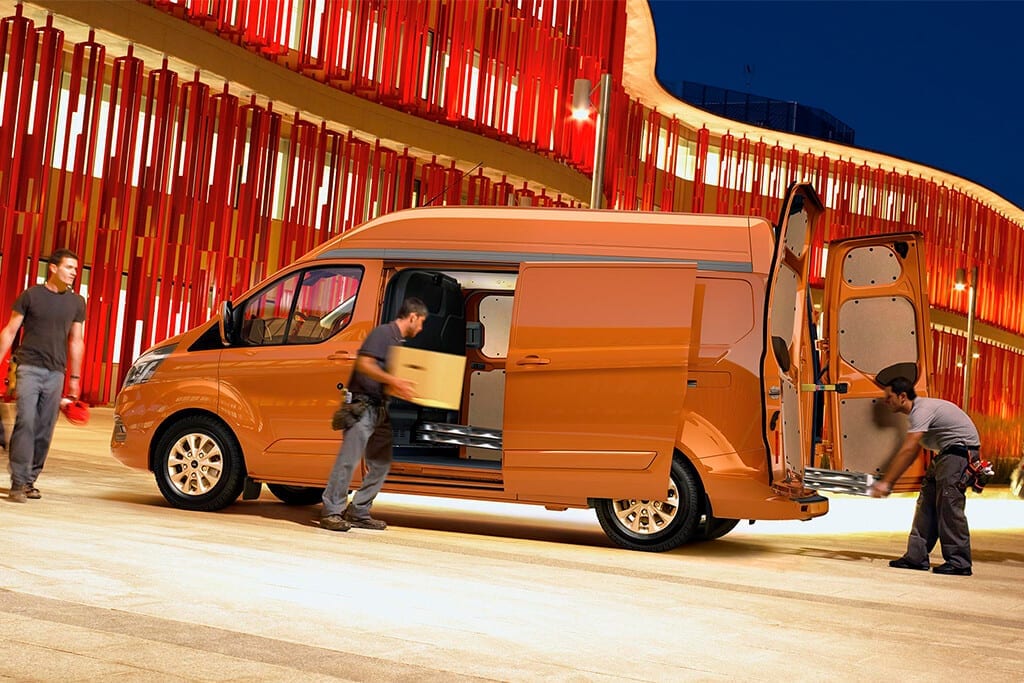 ford transit custom naranja