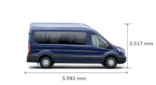 ford transit minibus medidas