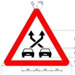 señal tráfico intersección de coches